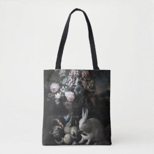 Tote Bag Pièce de fleurs avec lapin par Franz Werner Von Ta