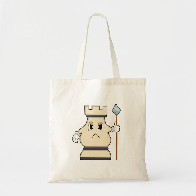 Tote Bag Pièce d'échecs Rook à Chess.PNG (Devant)