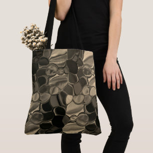 Tote Bag Pièces Brown, cercles et formes arrondies