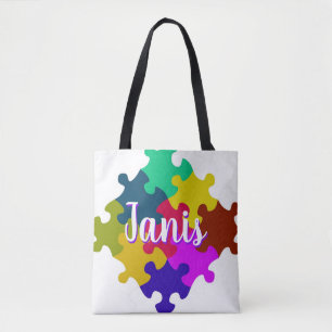 Tote Bag Pièces de puzzle personnalisées