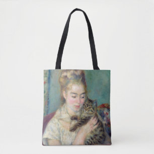Tote Bag Pierre-Auguste Renoir - Femme avec chat
