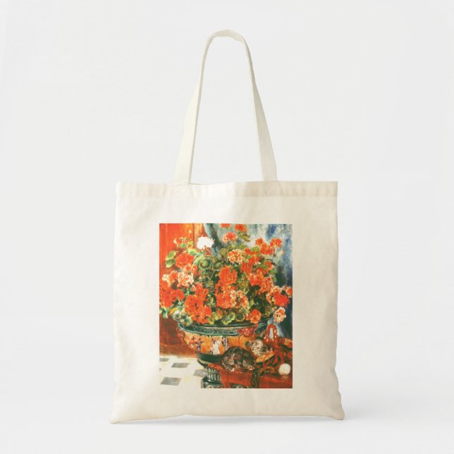 Tote Bag Pierre-Auguste Renoir Geraniums Et Chats (Devant)