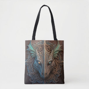 Tote Bag Pierre médiévale Gargoyle Dragon Carturage