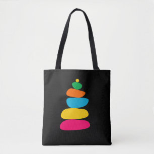Tote Bag Pierres de balance zen colorées