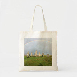 Tote Bag Pierres de Callanish avec l'arc-en-ciel - Ecosse