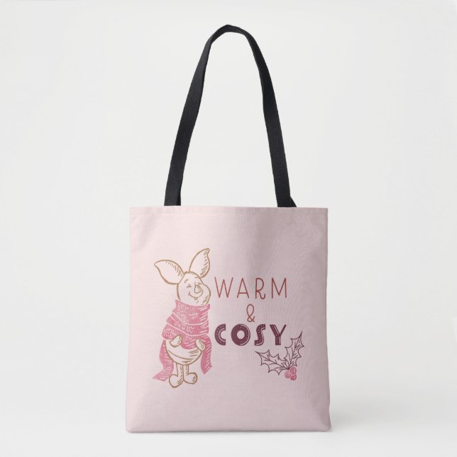 Tote Bag Piglet de Noël | Chaleureux et confortable (Devant)