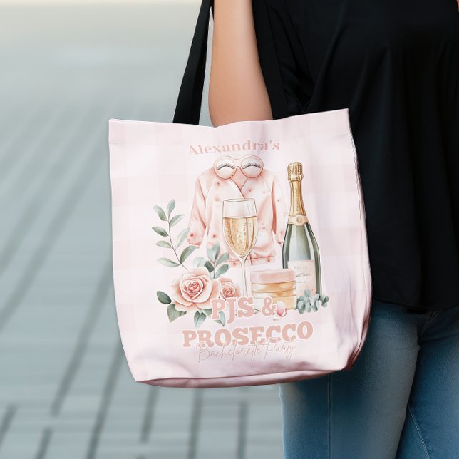 Tote Bag Pijamas et Prosecco Bachelorette Party (Créateur téléchargé)
