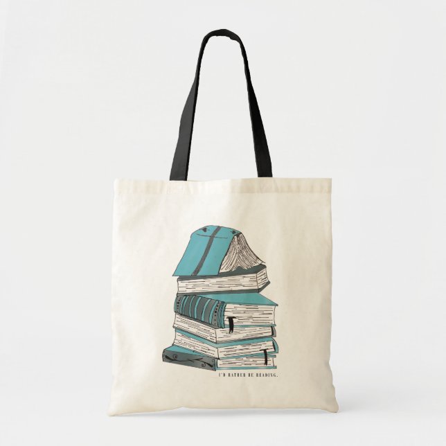 Tote Bag Pile d'aquarelle Fourre-tout de livres (Devant)