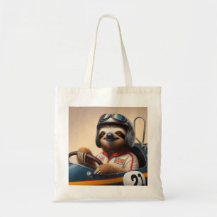 Tote Bag Pilote Sloth Racecar