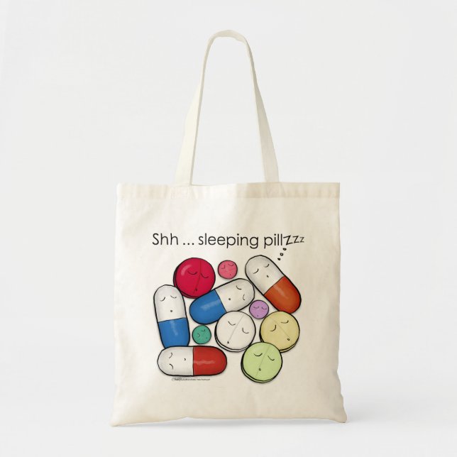 Tote Bag Pilules de sommeil-médicaments (Devant)