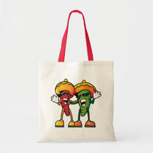 Tote Bag Piments chauds caricaturaux