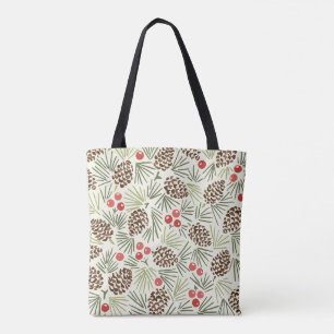 Tote Bag Pinecones Christmas Fourre-tout