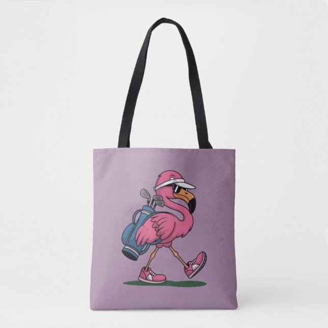 Tote Bag Ping Flamingo Golf Sunglasses Golf Lover  (Devant)