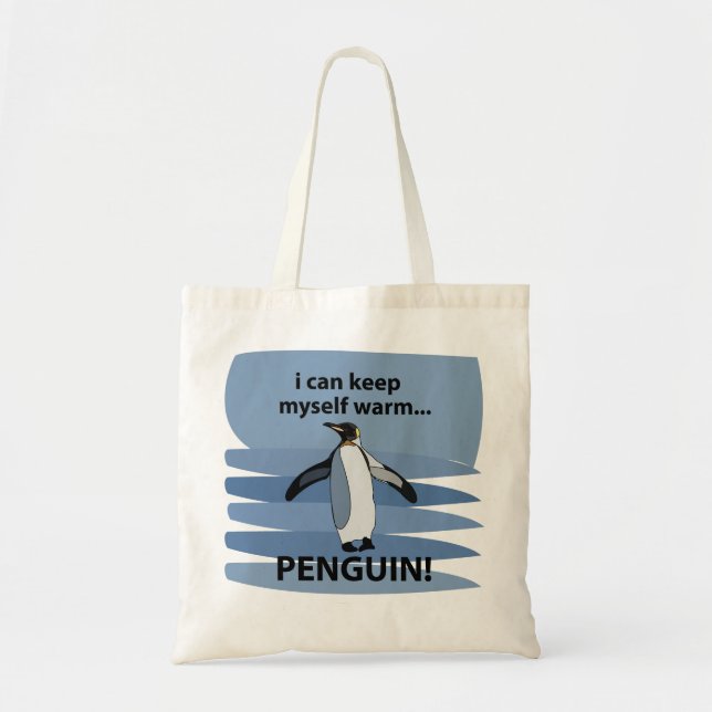 Tote Bag Pingouin animal mignonne drôle (Devant)