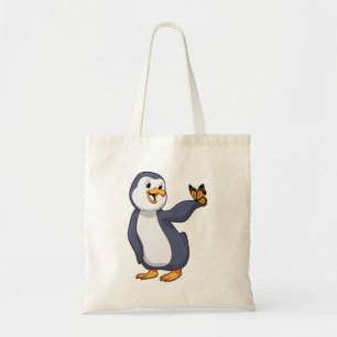 Tote Bag Pingouin avec papillon