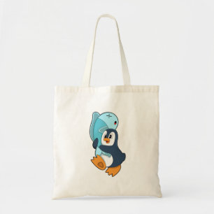 Tote Bag Pingouin avec poisson