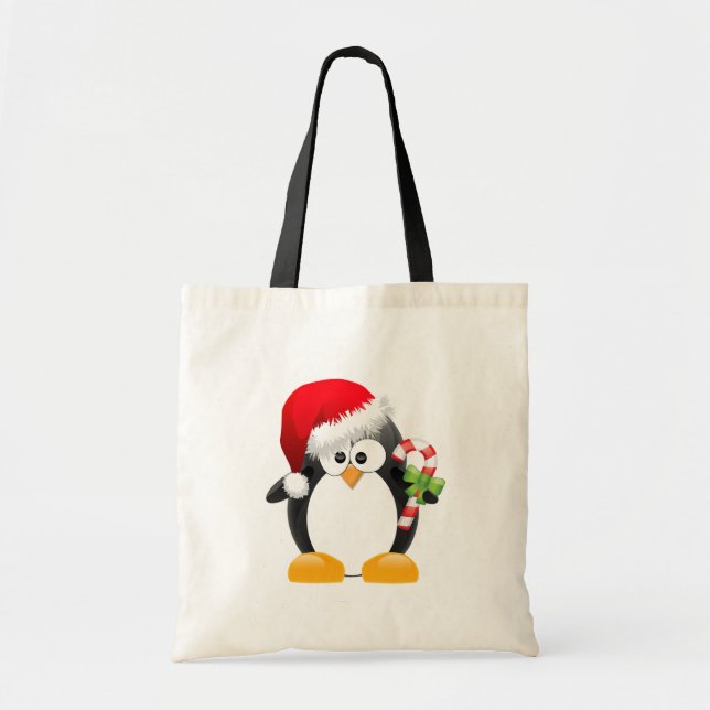 Tote Bag Pingouin de Noël (Devant)