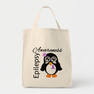 Tote Bag Pingouin de sensibilisation à l'épilepsie