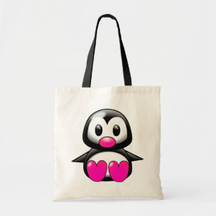 Tote Bag Pingouin rose mignon