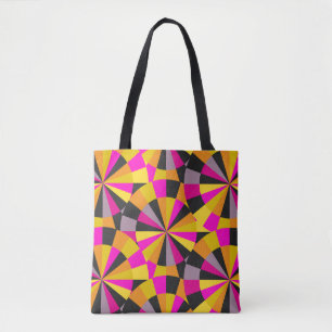 Tote Bag Pink Gold et Noir moderne Motif Dartboard