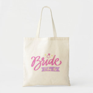 Tote Bag Pink I Am The Bride Bachelorette Groupe Party Cade