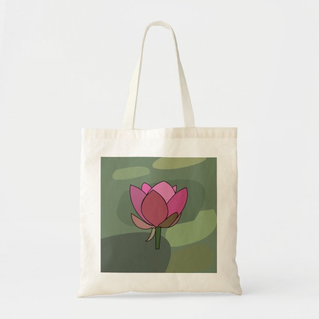 Tote Bag Pink Lotus Flower (Devant)