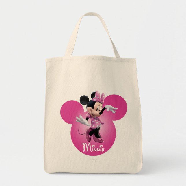 Tote Bag Pink Minnie | Icône de tête de micro (Devant)