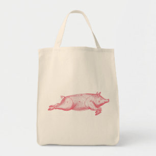 Tote Bag Pink Pig Épicerie bio Fourre-tout