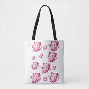 tote bag pink pigs
