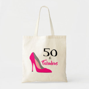 Tote Bag Pink Stiletto 50 et fabuleux 50e anniversaire