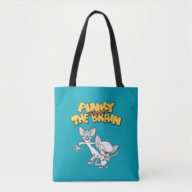Tote Bag Pinky et le cerveau | Afficher le logo (Devant)