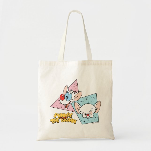 Tote Bag Pinky et le cerveau | Graphiques de caractères rét (Devant)