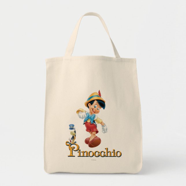 Tote Bag Pinocchio avec Jiminy Cricket 2 (Devant)