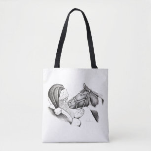 Tote Bag Pinto Horse et Santa Claus