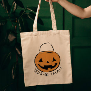 Tote Bag Pique-nique ou traitement Retro Citrouille Bucket 