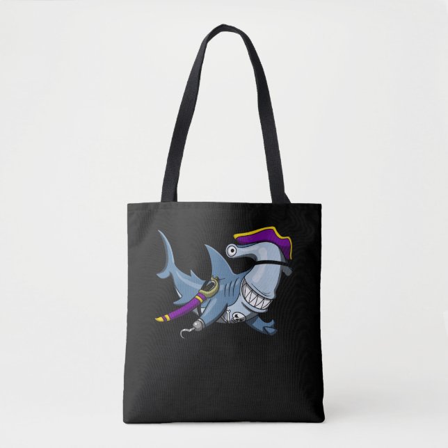 Tote Bag Pirate de requin-marteau Océan (Devant)