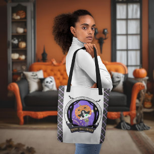 Tote Bag Pirate squelette chat et plaid