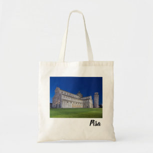 Tote Bag Pise Tour penchée Panorama de nuit Italie Cadeau