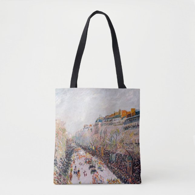 Tote Bag Pissarro - Montmartre, Mardi Gras sur le boulevard (Devant)