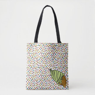 Tote Bag Pistachio coloré Ice Cream Cone icecreamliciouS