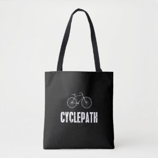 Tote Bag piste cyclable drôle vélo de montagne cyclistes