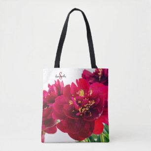 Tote Bag Pivoine rouge
