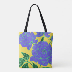 Tote Bag Pivoines Bleues