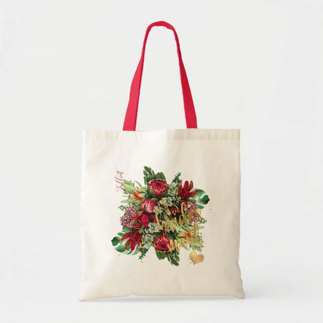 Tote Bag PixDezines AQUELLE À L'AQUARELLE FLEURALE PROTEA R (Devant)
