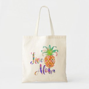 Tote Bag PixDezines Live Aloha Ananas