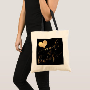 Tote Bag PixDezines Maid of Honor/Faux Gold Calligraphy