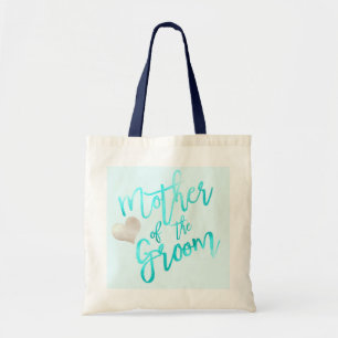 Tote Bag PixDezines Mère de Groom/Faux Foil/Blue/Script