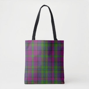 Tote Bag PixDezines Royal Oakney Clan Tartan Rose+Violet