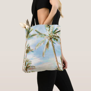 Tote Bag PixDezines Vintage Hawaiian Beach/Blue