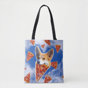 Tote Bag Pizza de Chien de Corgi